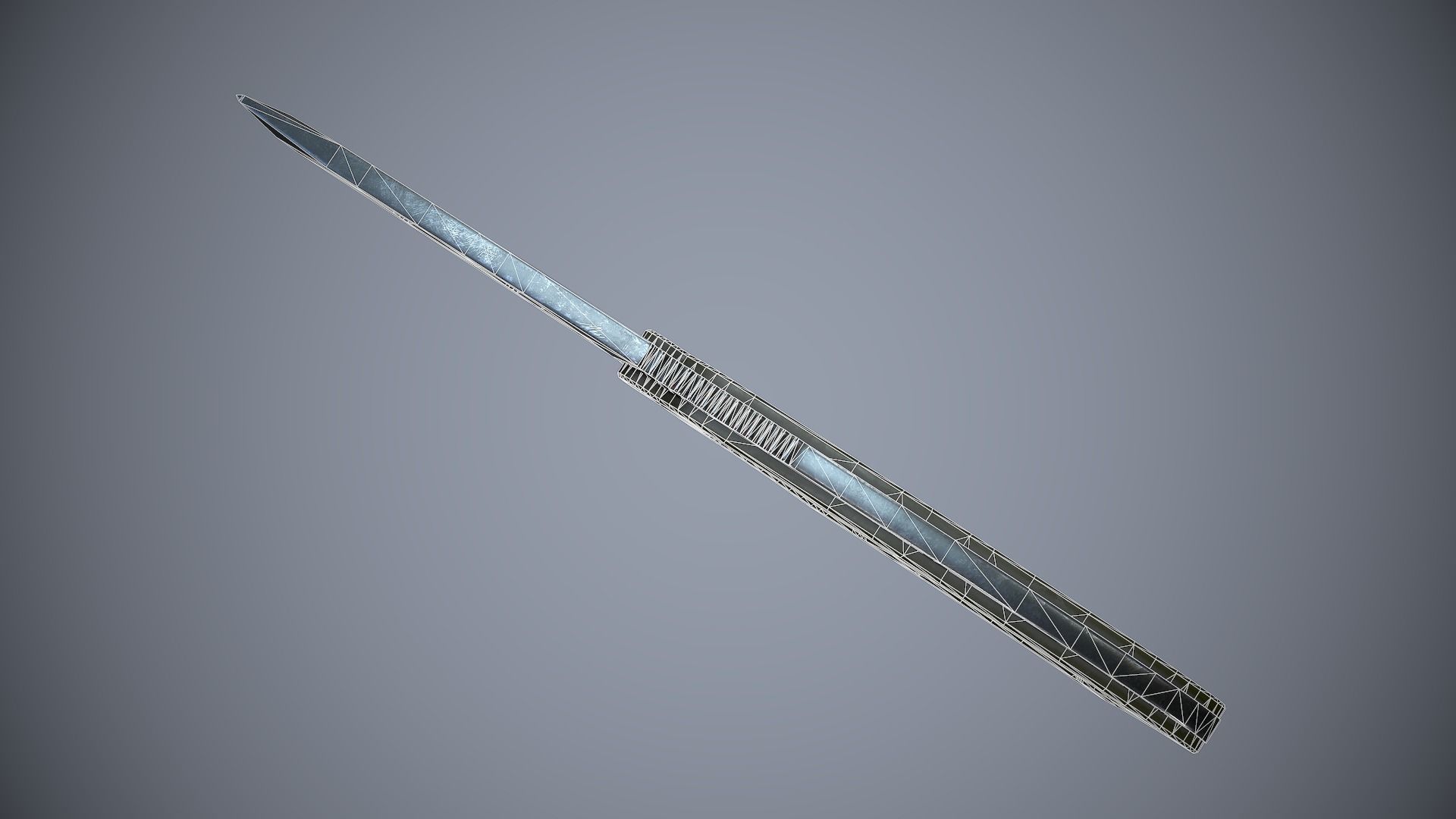 Knife High Tech 2 Low-poly 3D model_15