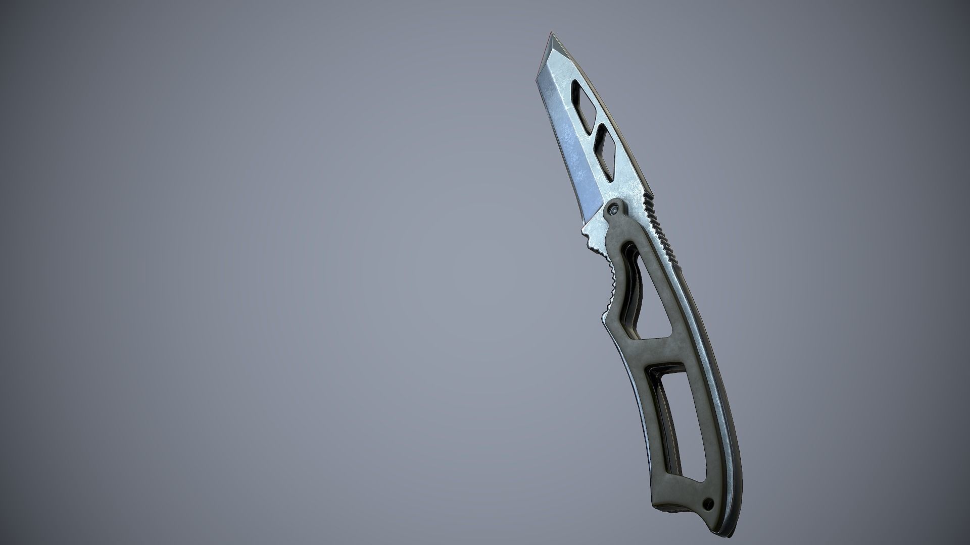 Knife High Tech 2 Low-poly 3D model_16