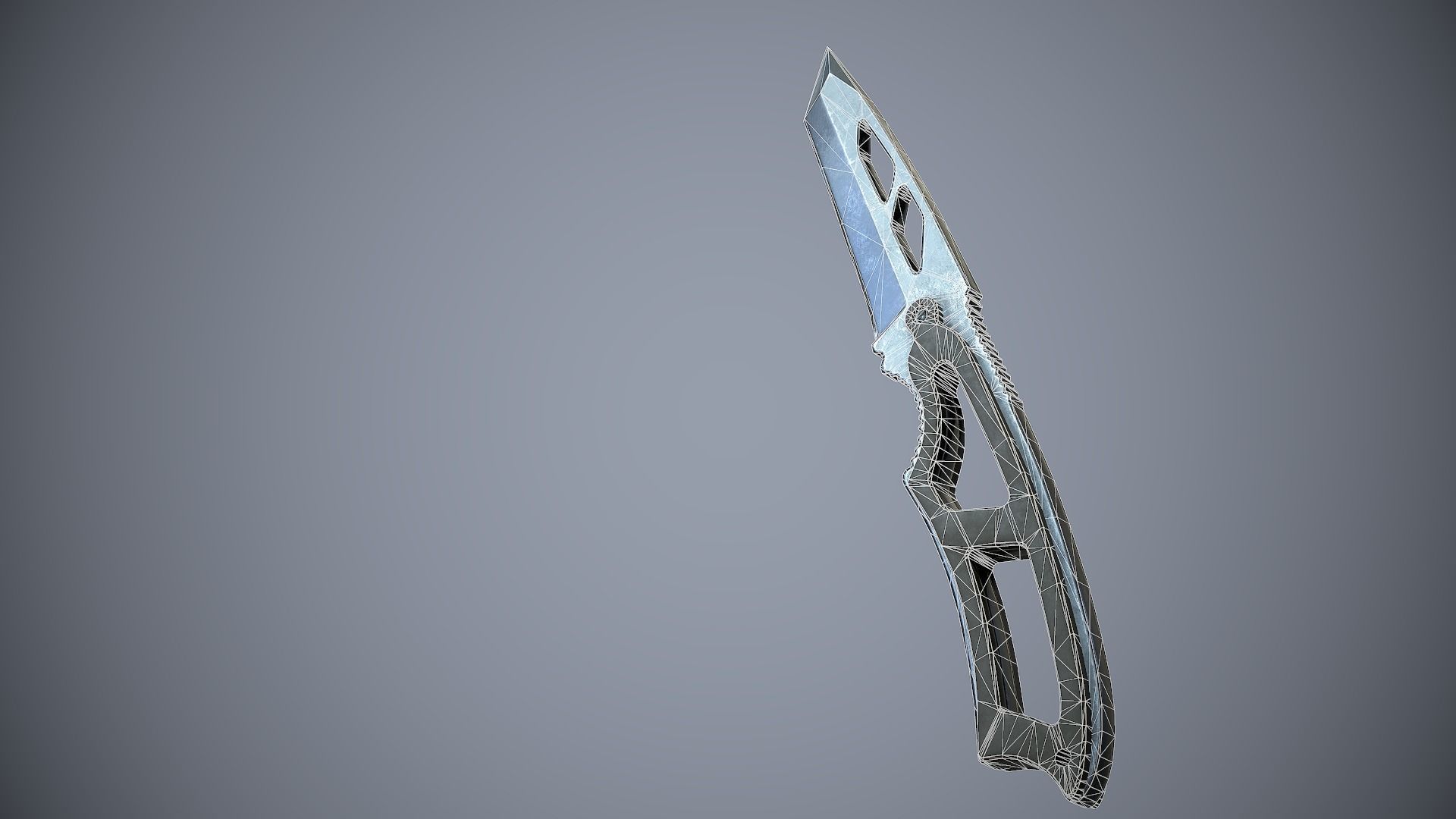 Knife High Tech 2 Low-poly 3D model_17