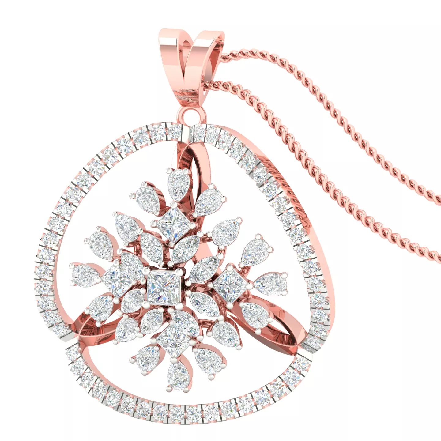 Women pendant earrings 3dm stl render detail 3D print model 3D print model_0