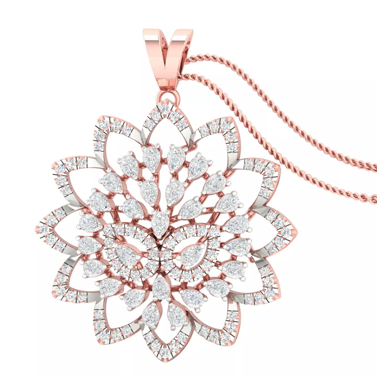 Women pendant earrings 3dm stl render detail 3D print model 3D print model_0