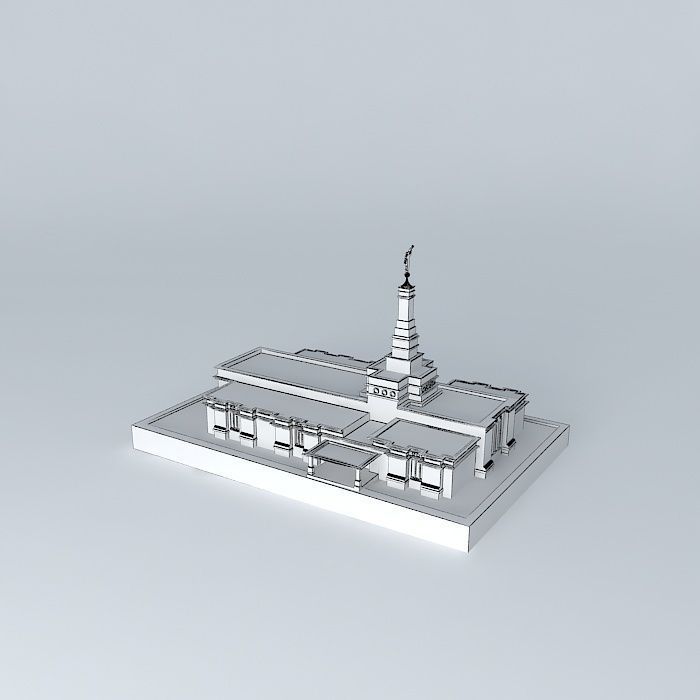 LDS. Mexico Temple Mormon.Tampico 83rd. operating Temple. Free 3D model_3