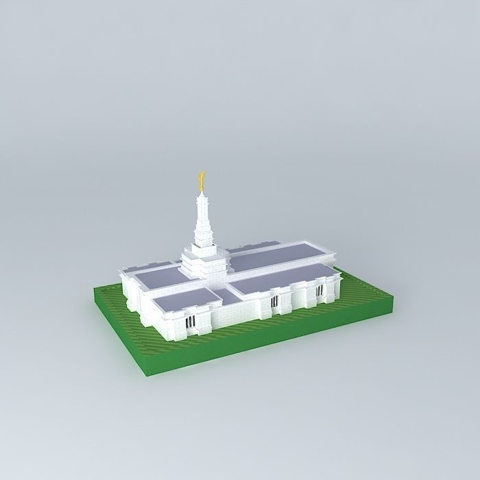 LDS. Mexico Temple Mormon.Tampico 83rd. operating Temple. Free 3D model_2