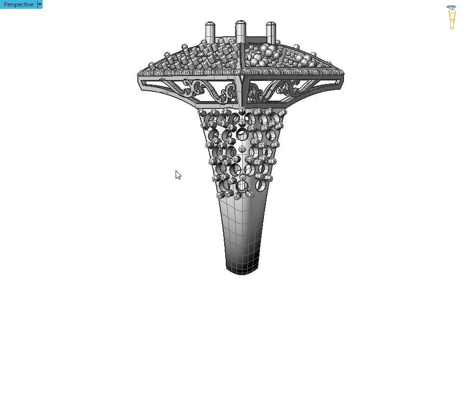 Flower Box Ring with Beads 3D print model_10
