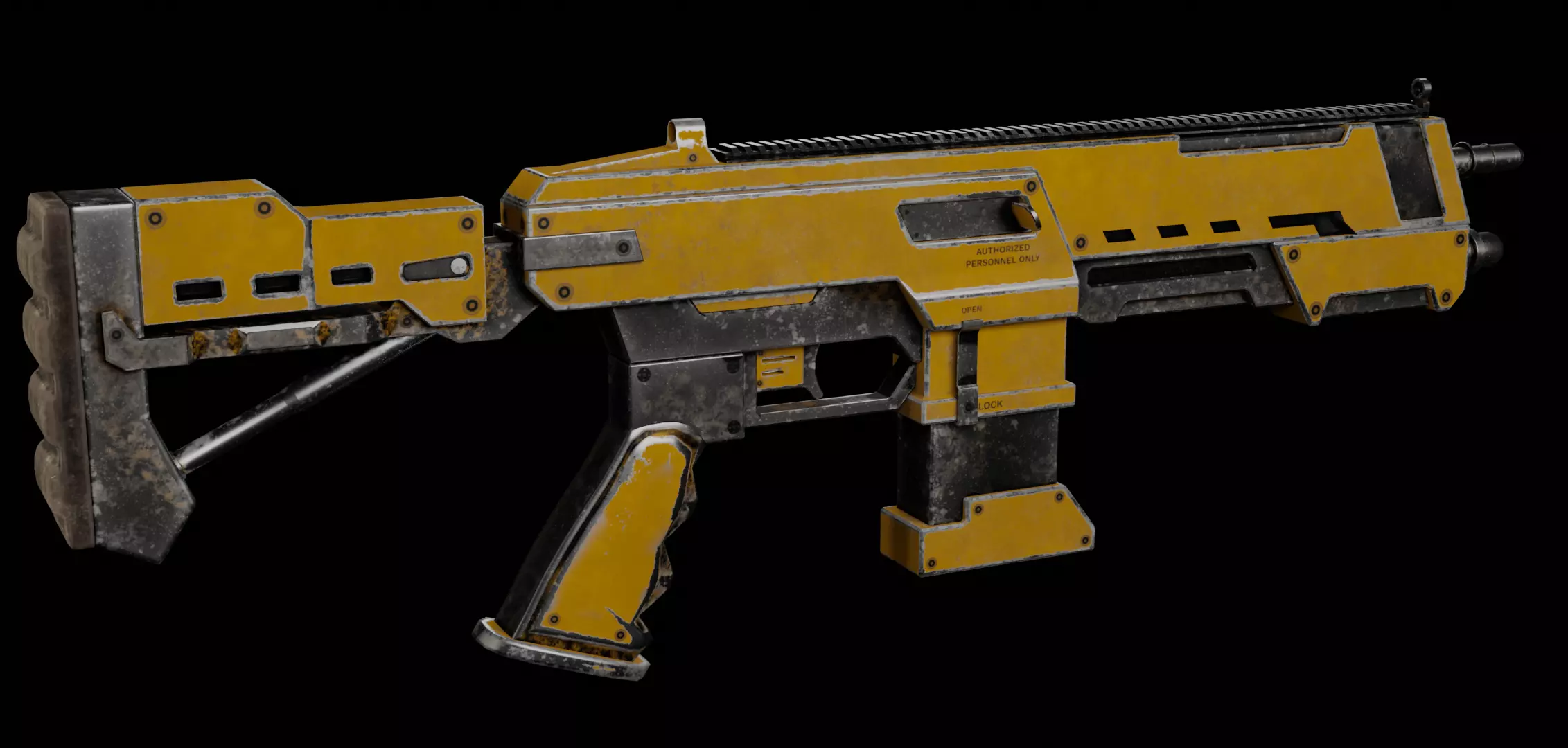 Xcom Game Rifle Low-poly 3D model_0