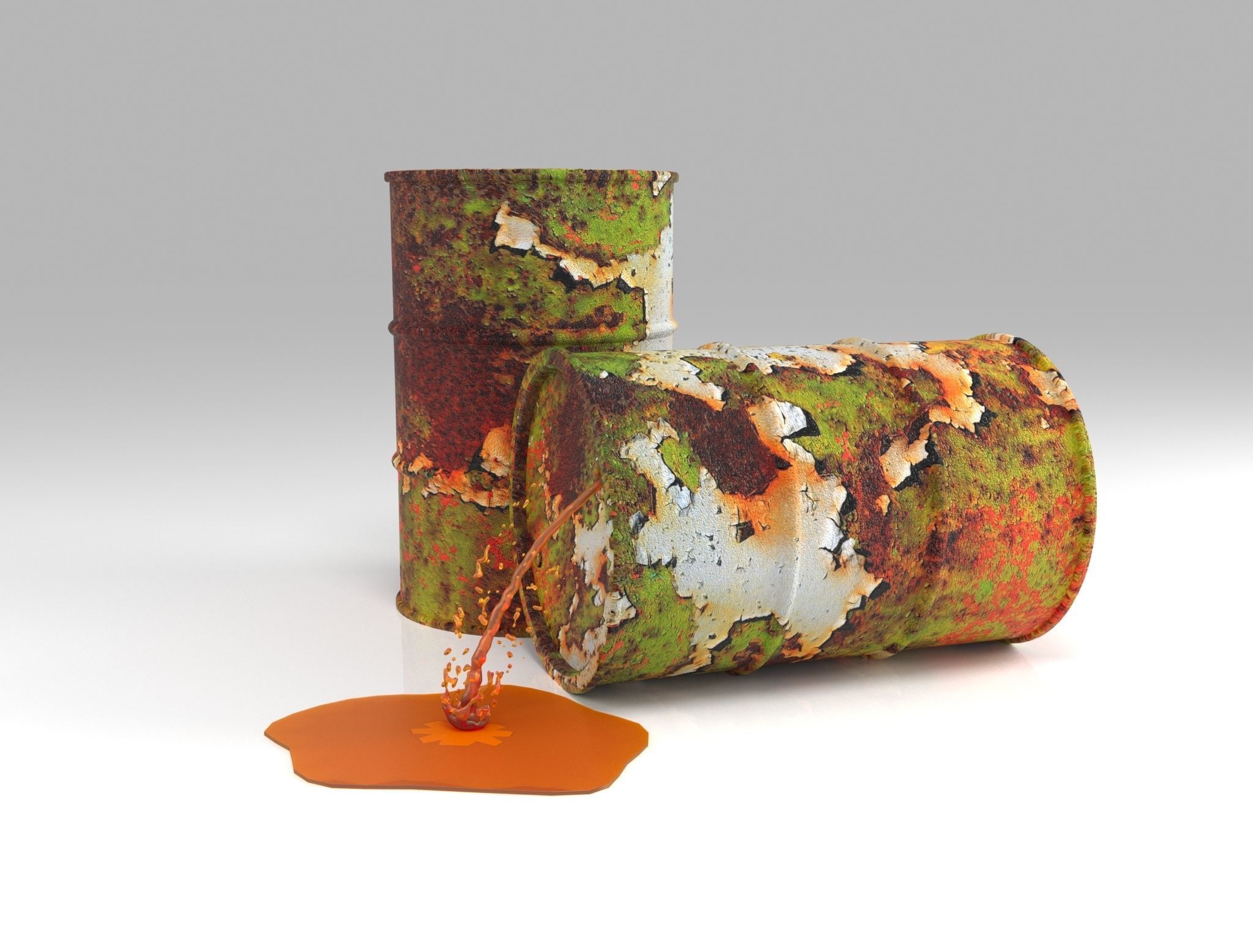 Oil barrel 3D model_3