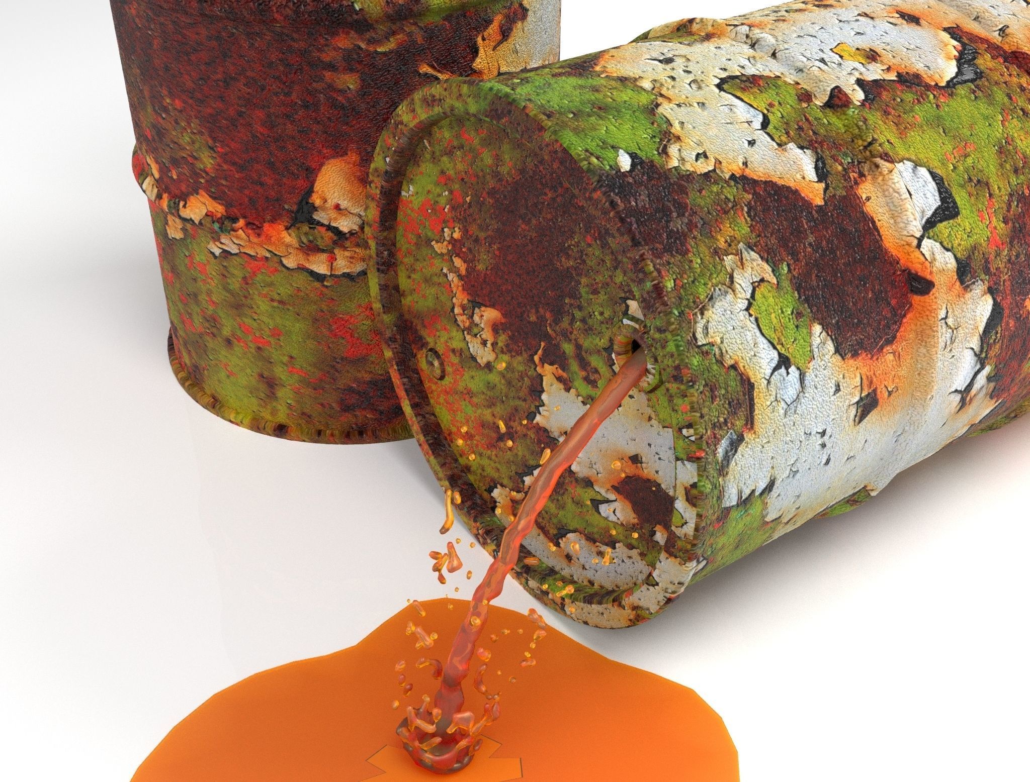 Oil barrel 3D model_6