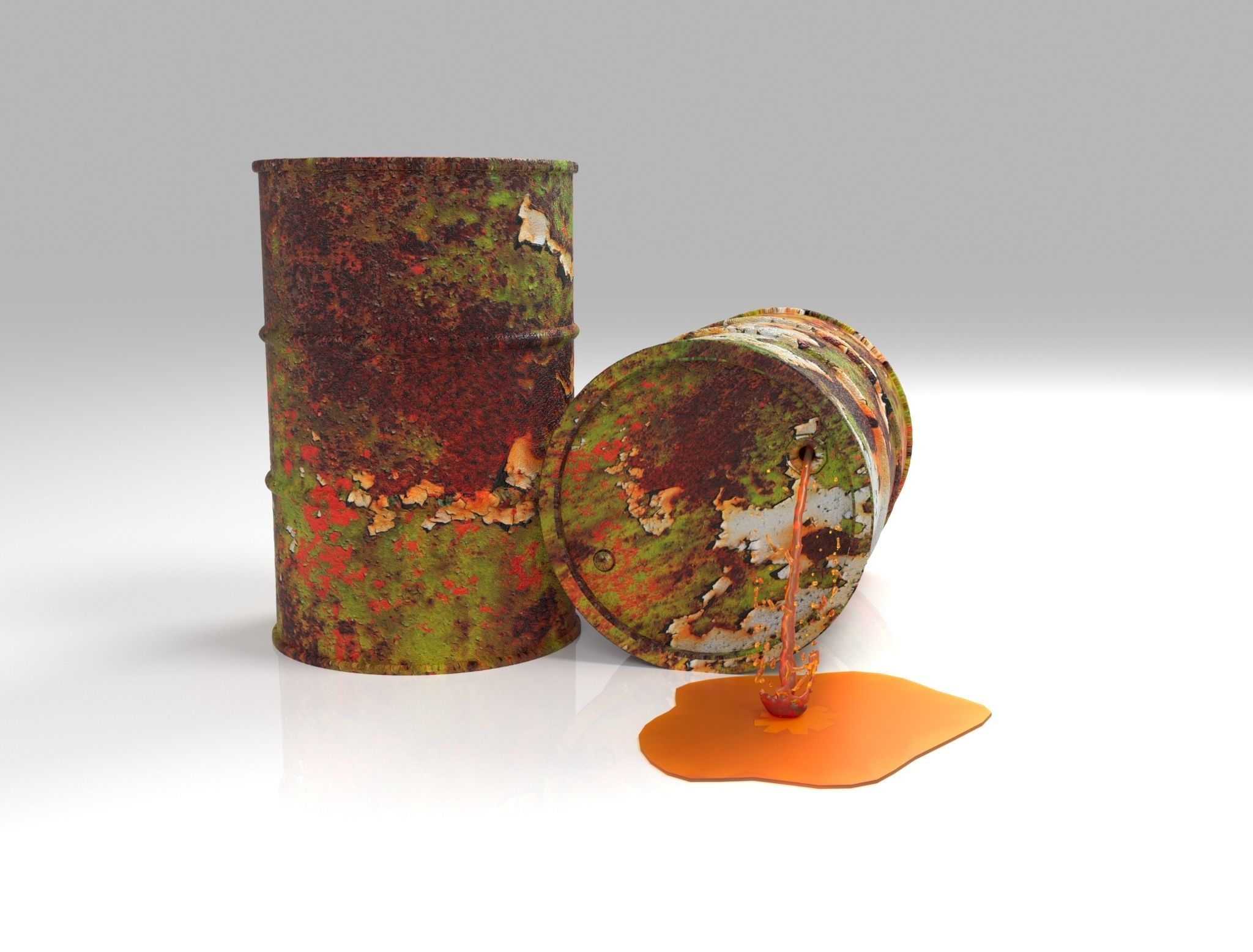 Oil barrel 3D model_4