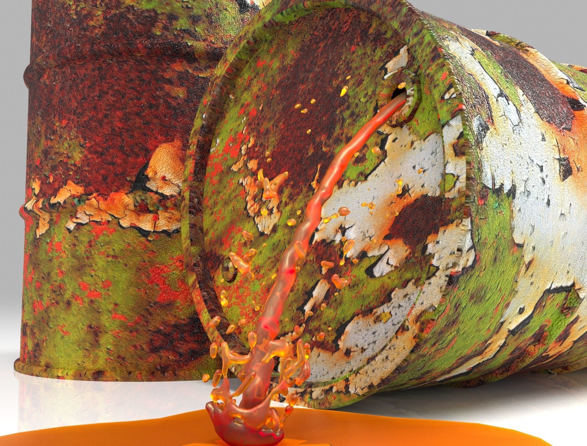 Oil barrel 3D model_1