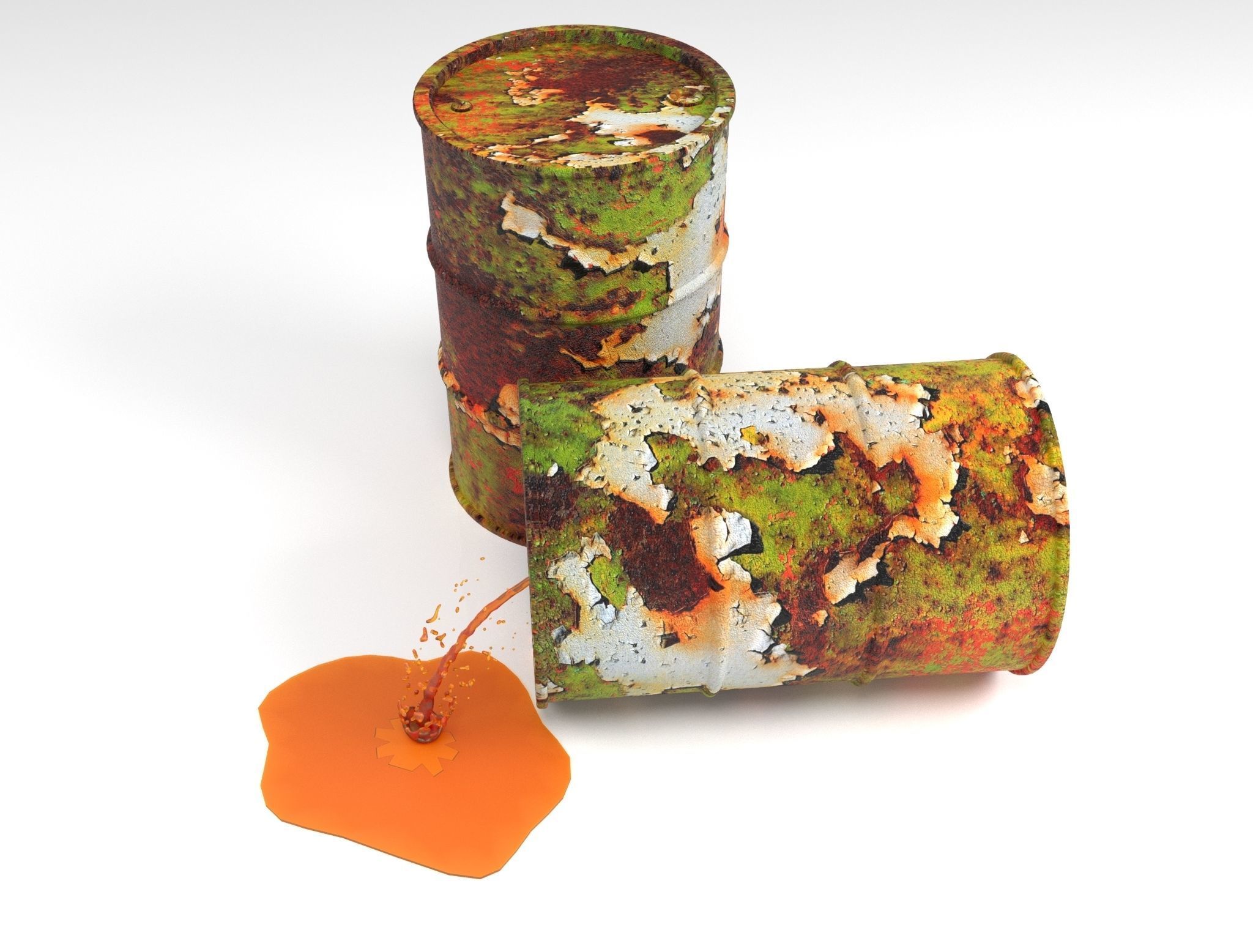 Oil barrel 3D model_5