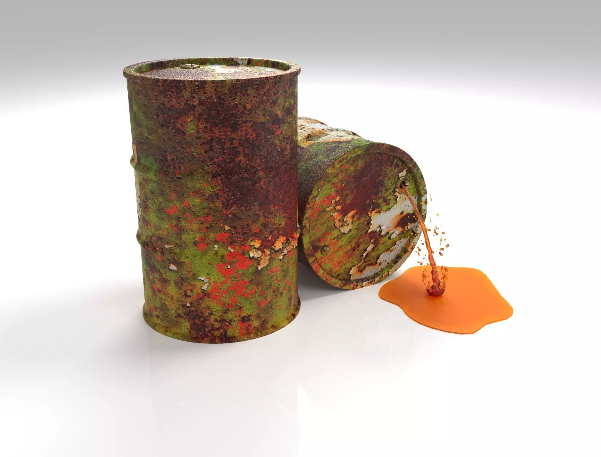 Oil barrel 3D model_0