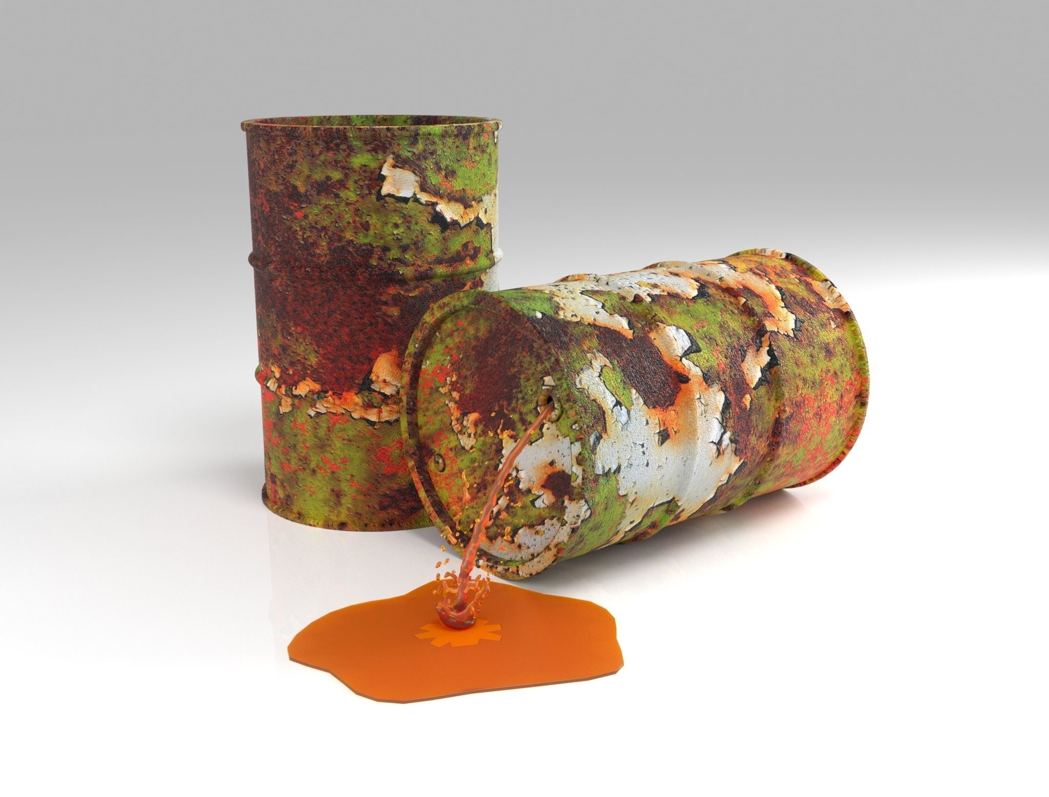 Oil barrel 3D model_2