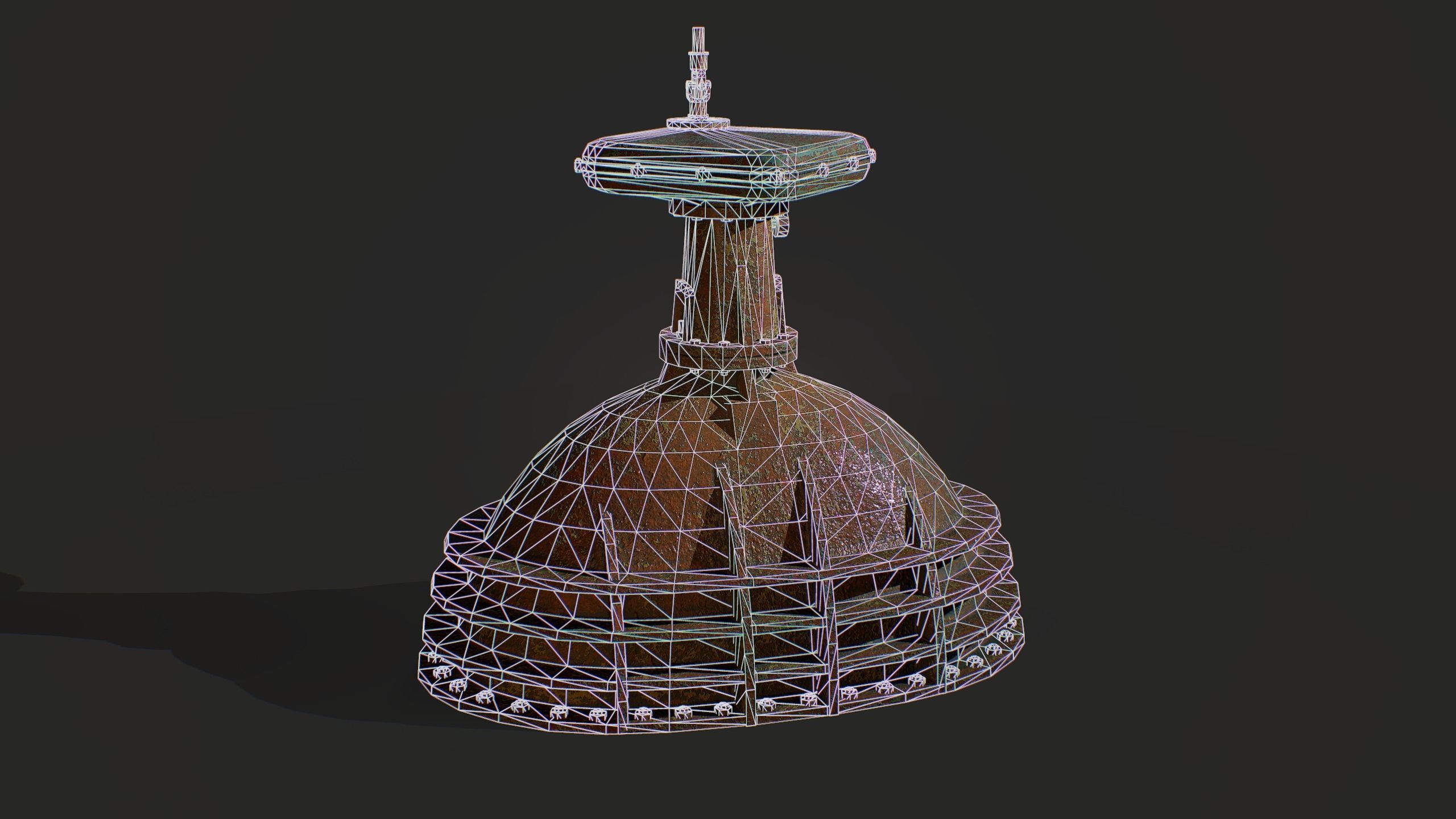 Metal Valve Low-poly 3D model_1