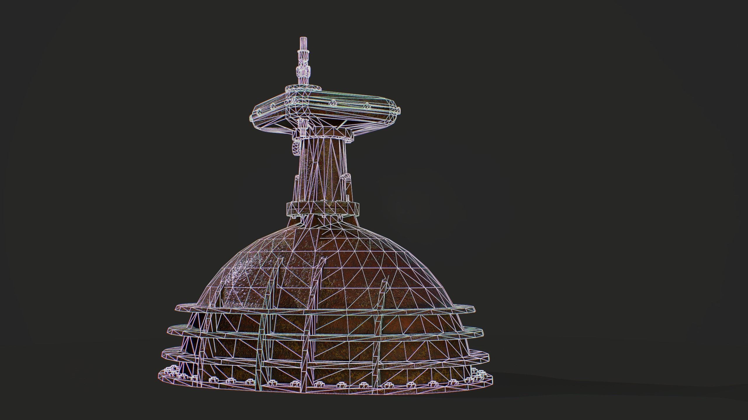 Metal Valve Low-poly 3D model_6