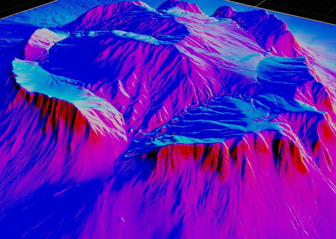 Mountainous Terrain Icelandic - 4k Free 3D model_1