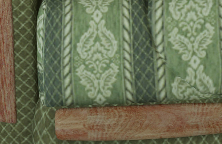 Armchair sofa  Low-poly 3D model_8