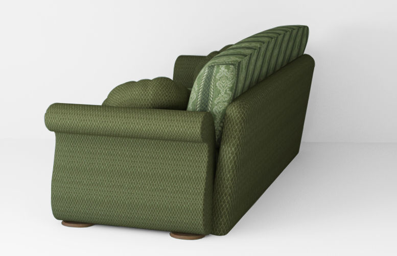 Armchair sofa  Low-poly 3D model_12