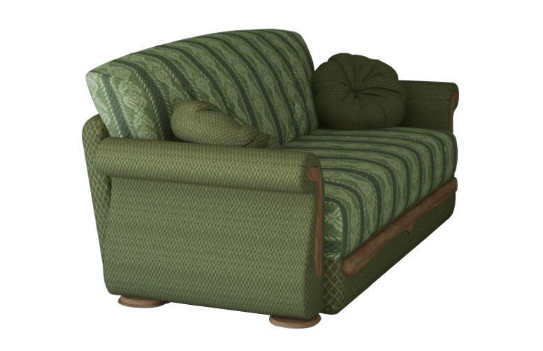 Armchair sofa  Low-poly 3D model_2