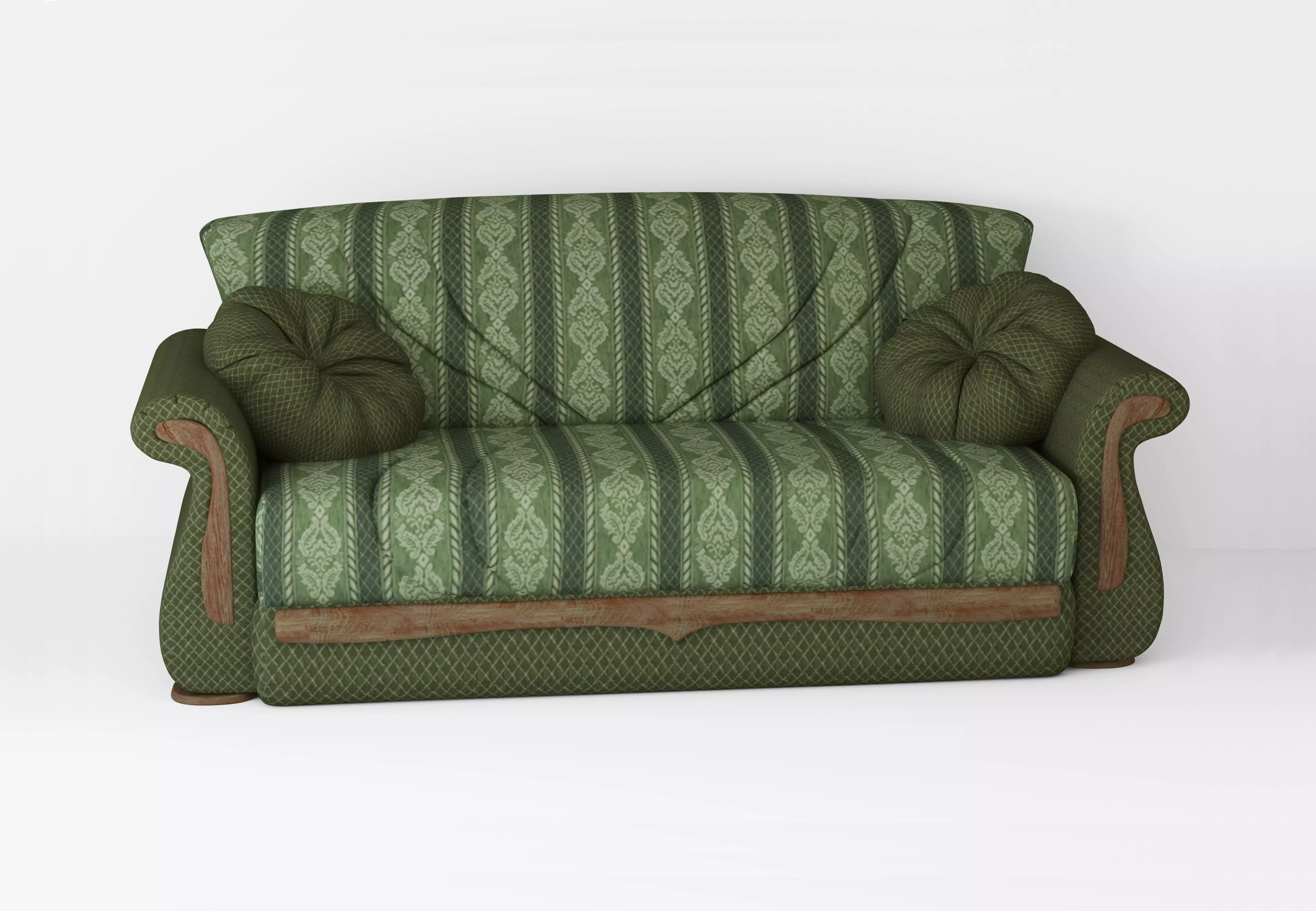 Armchair sofa  Low-poly 3D model_0