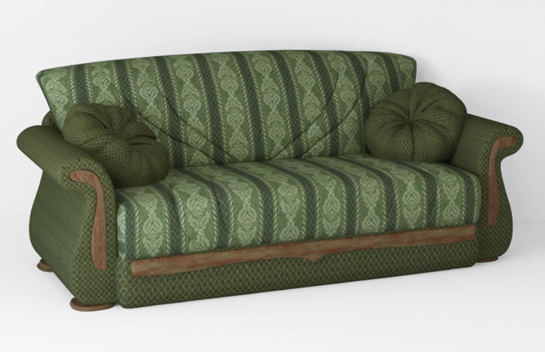 Armchair sofa  Low-poly 3D model_3
