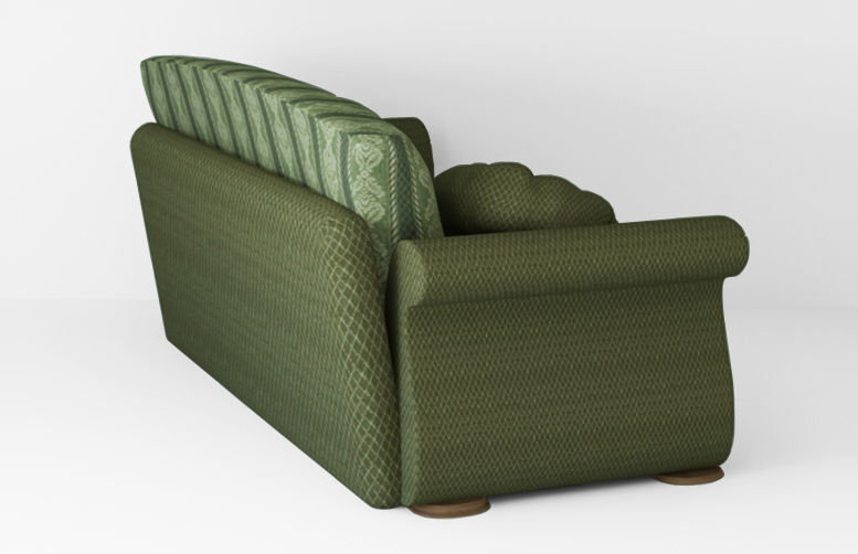 Armchair sofa  Low-poly 3D model_17