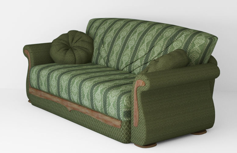 Armchair sofa  Low-poly 3D model_10