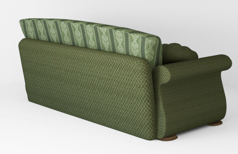 Armchair sofa  Low-poly 3D model_16