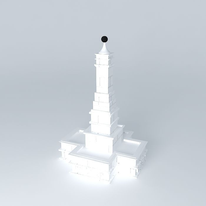 TEMPLE TOWER Free 3D model_1