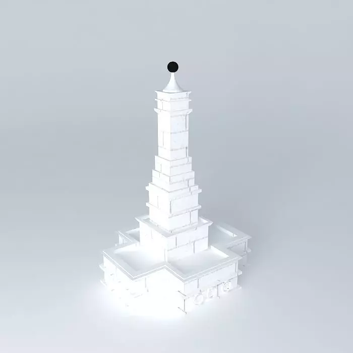 TEMPLE TOWER Free 3D model_0