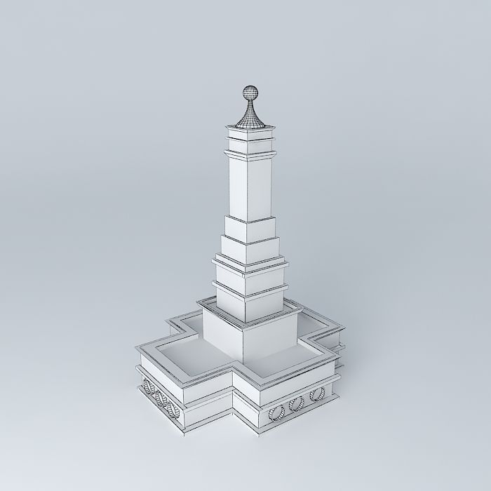TEMPLE TOWER Free 3D model_4