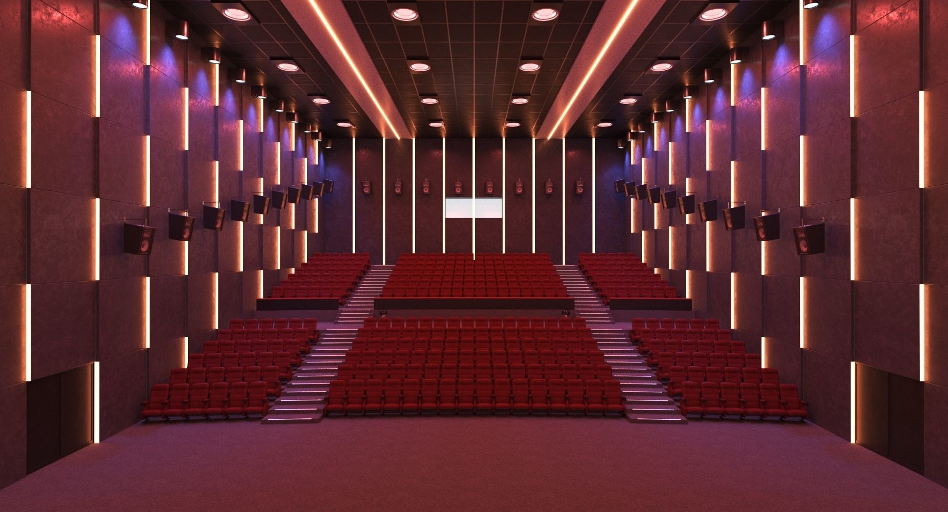 Cinema Hall  3D model_3