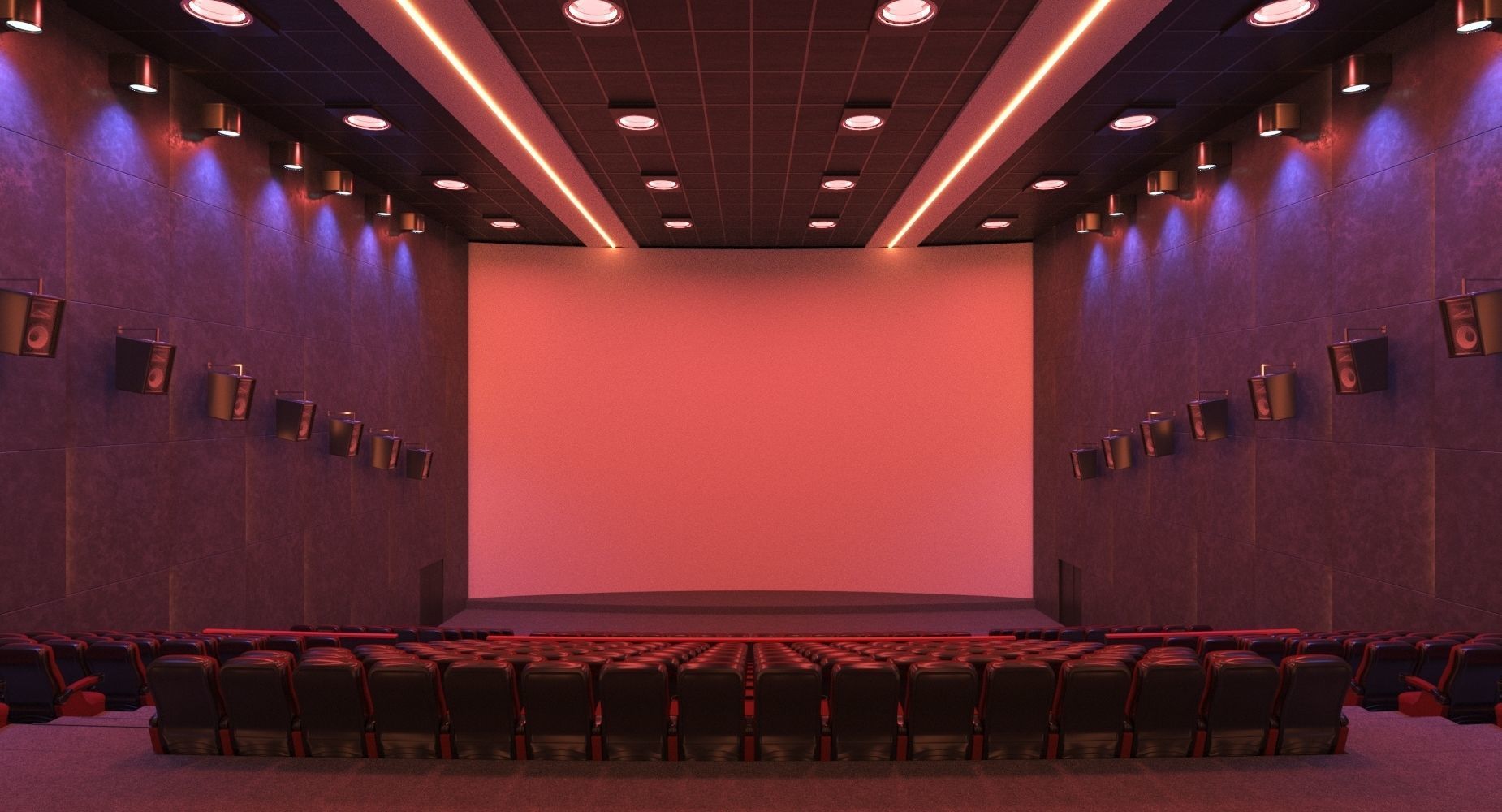 Cinema Hall  3D model_2