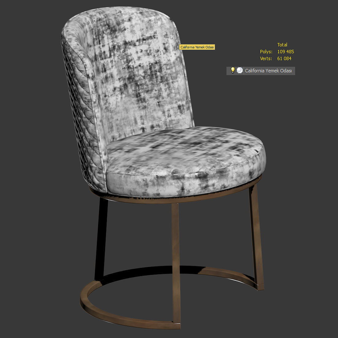 Chair California by Yemek Odasi Takimi 3D model_9