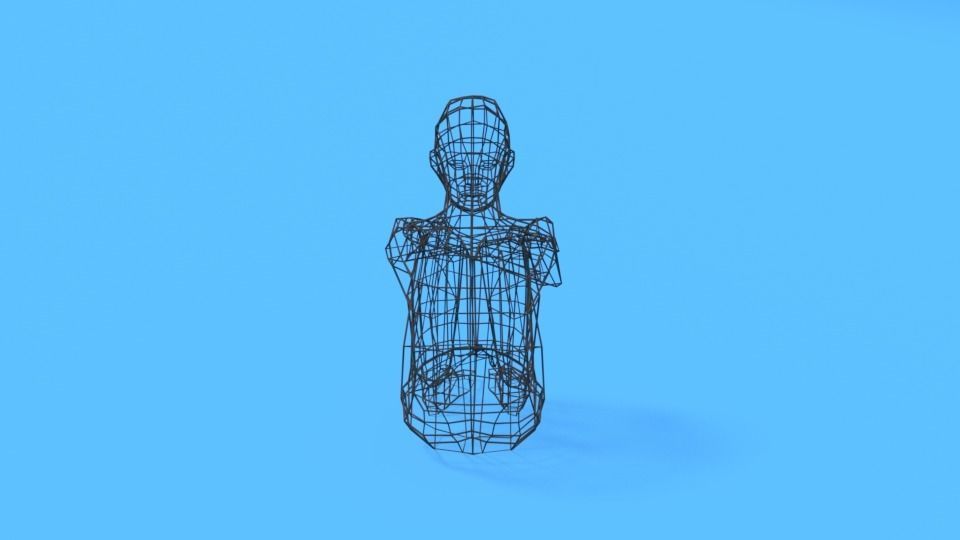 Low Poly Kid Sitting On The Floor Low-poly 3D model_14