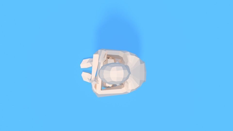 Low Poly Kid Sitting On The Floor Low-poly 3D model_8