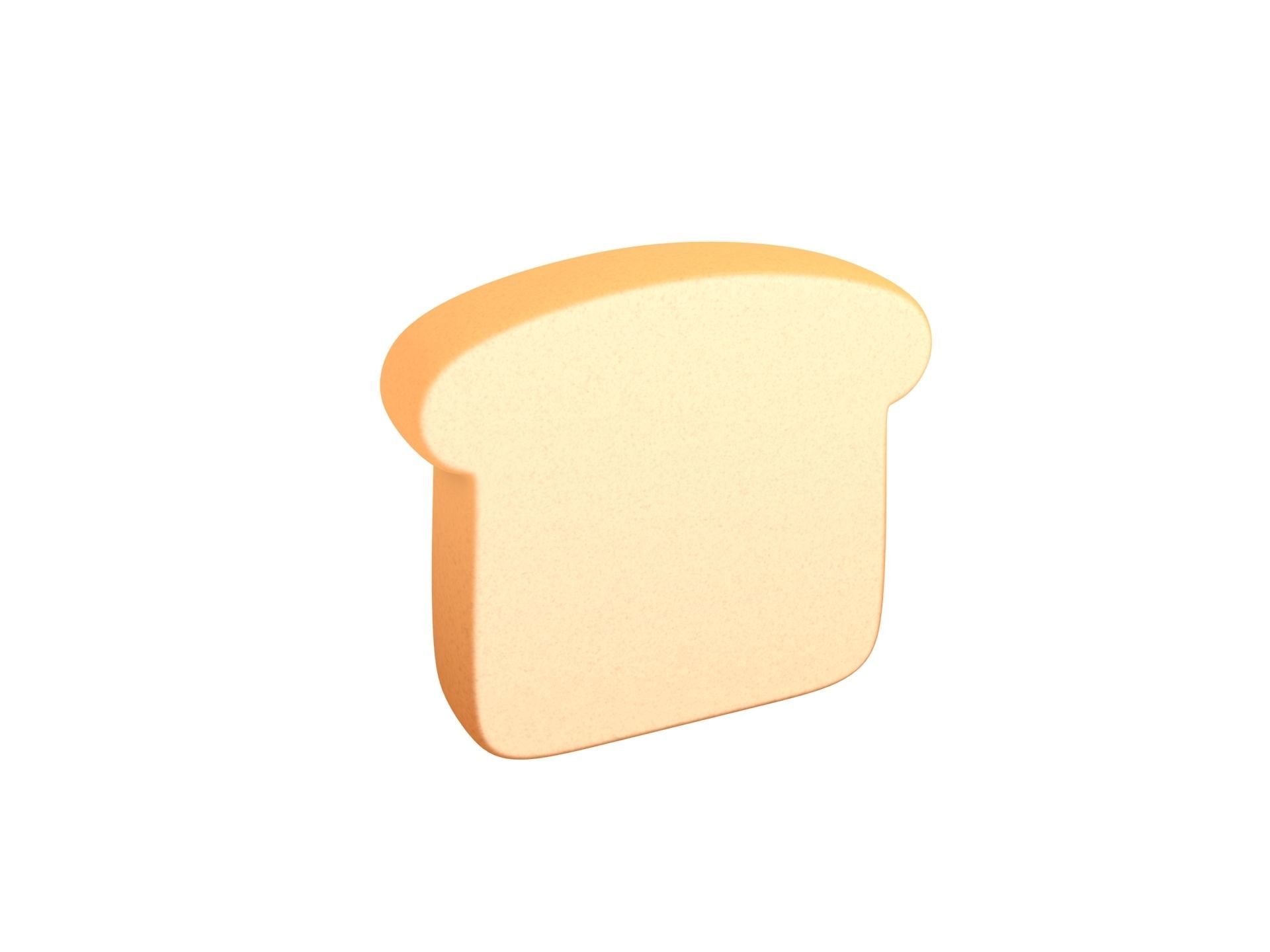Bread slice of Low-poly 3D model_1