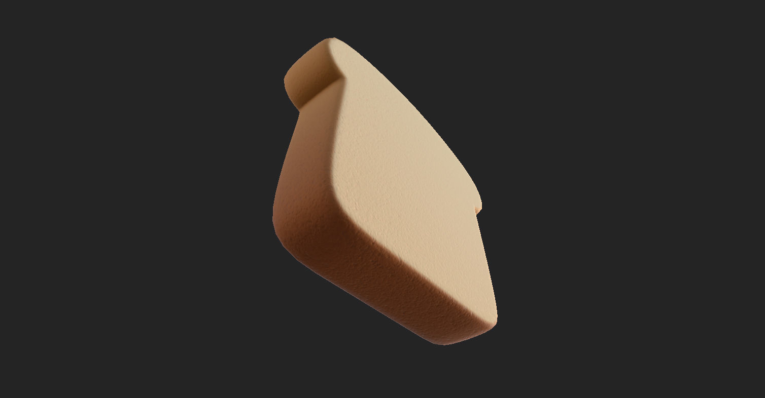 Bread slice of Low-poly 3D model_15