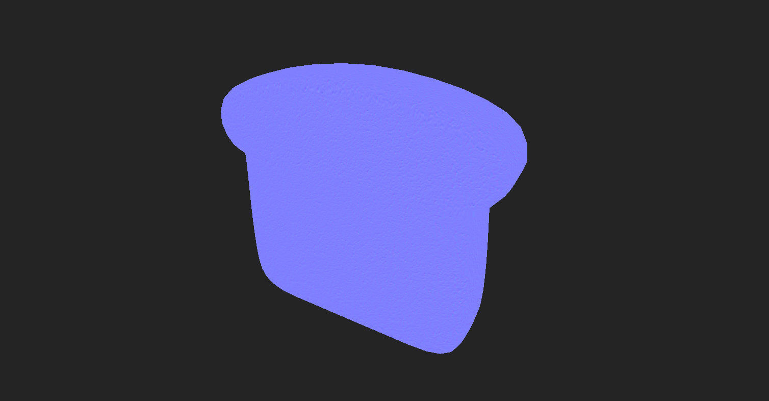 Bread slice of Low-poly 3D model_13