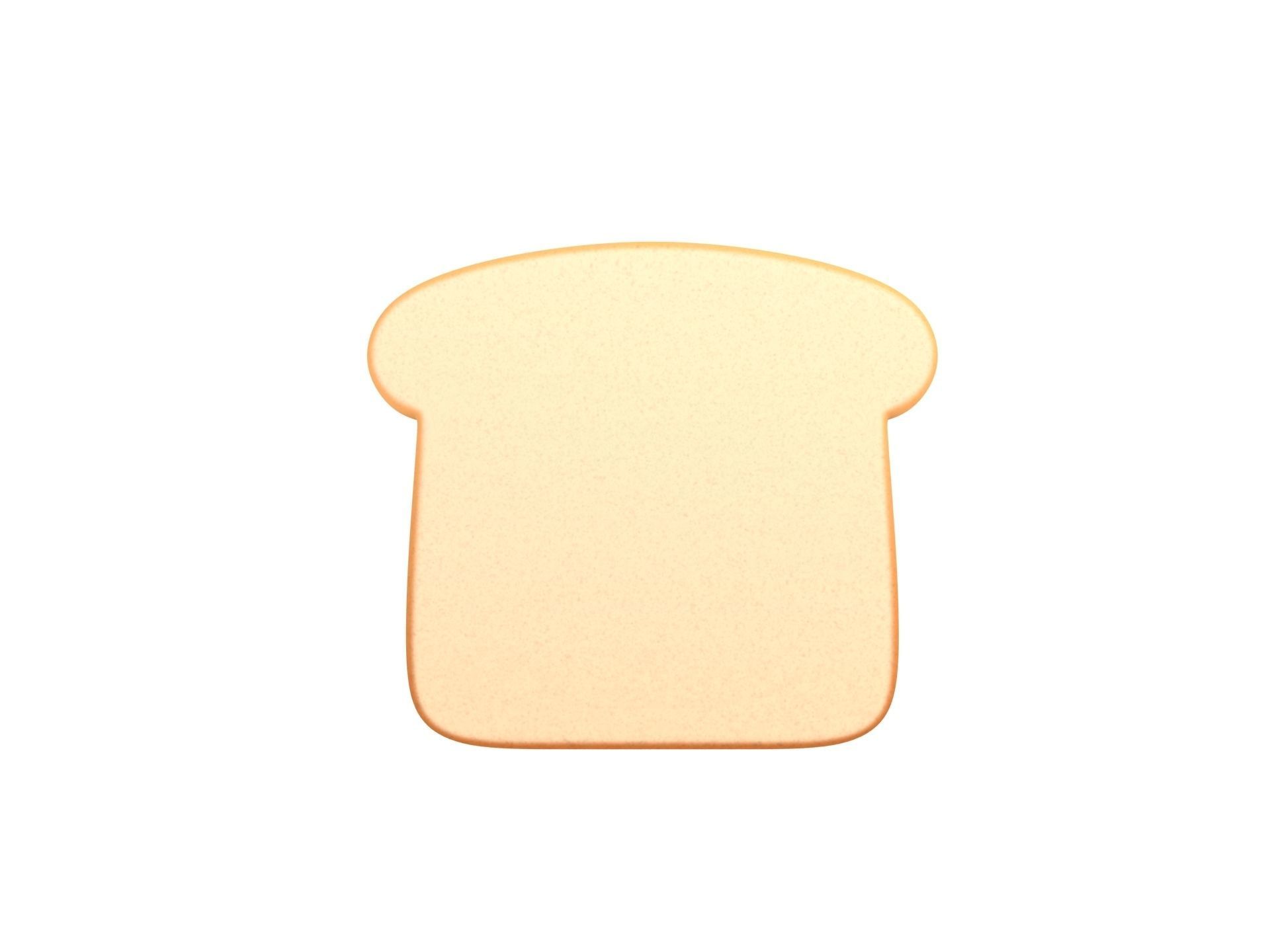 Bread slice of Low-poly 3D model_2