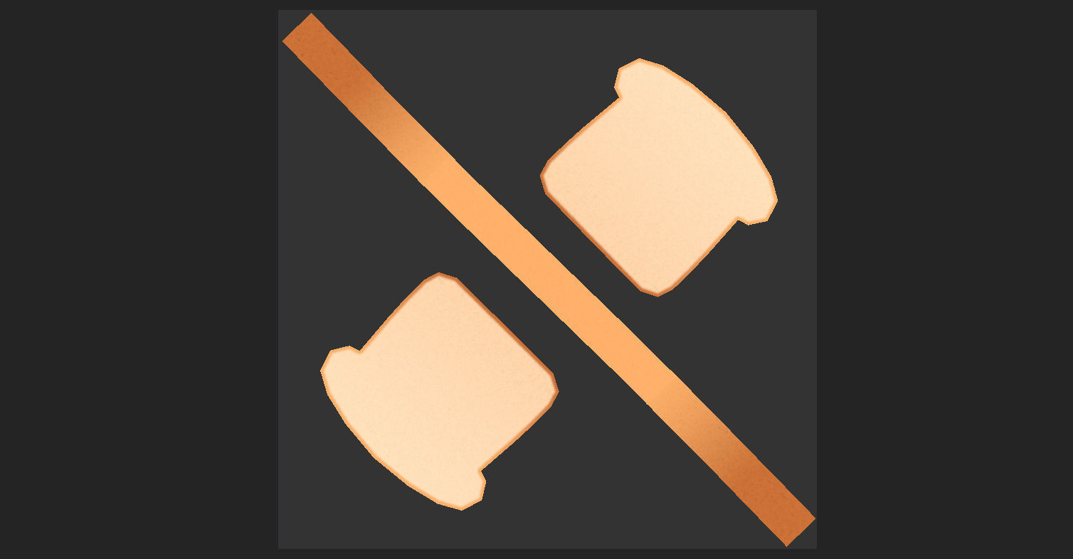 Bread slice of Low-poly 3D model_10