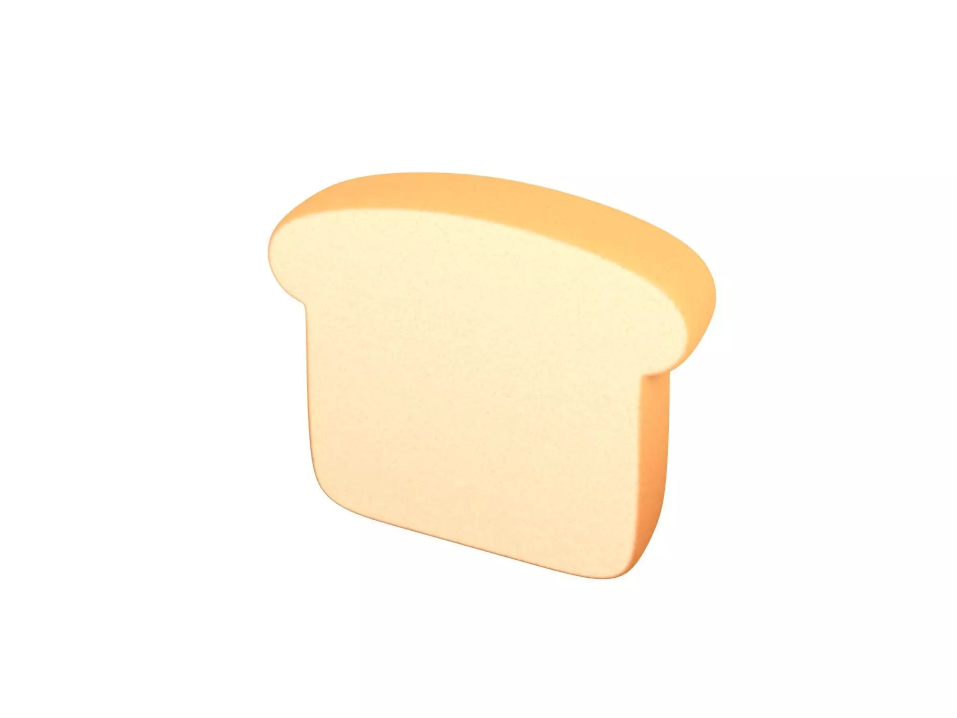 Bread slice of Low-poly 3D model_0