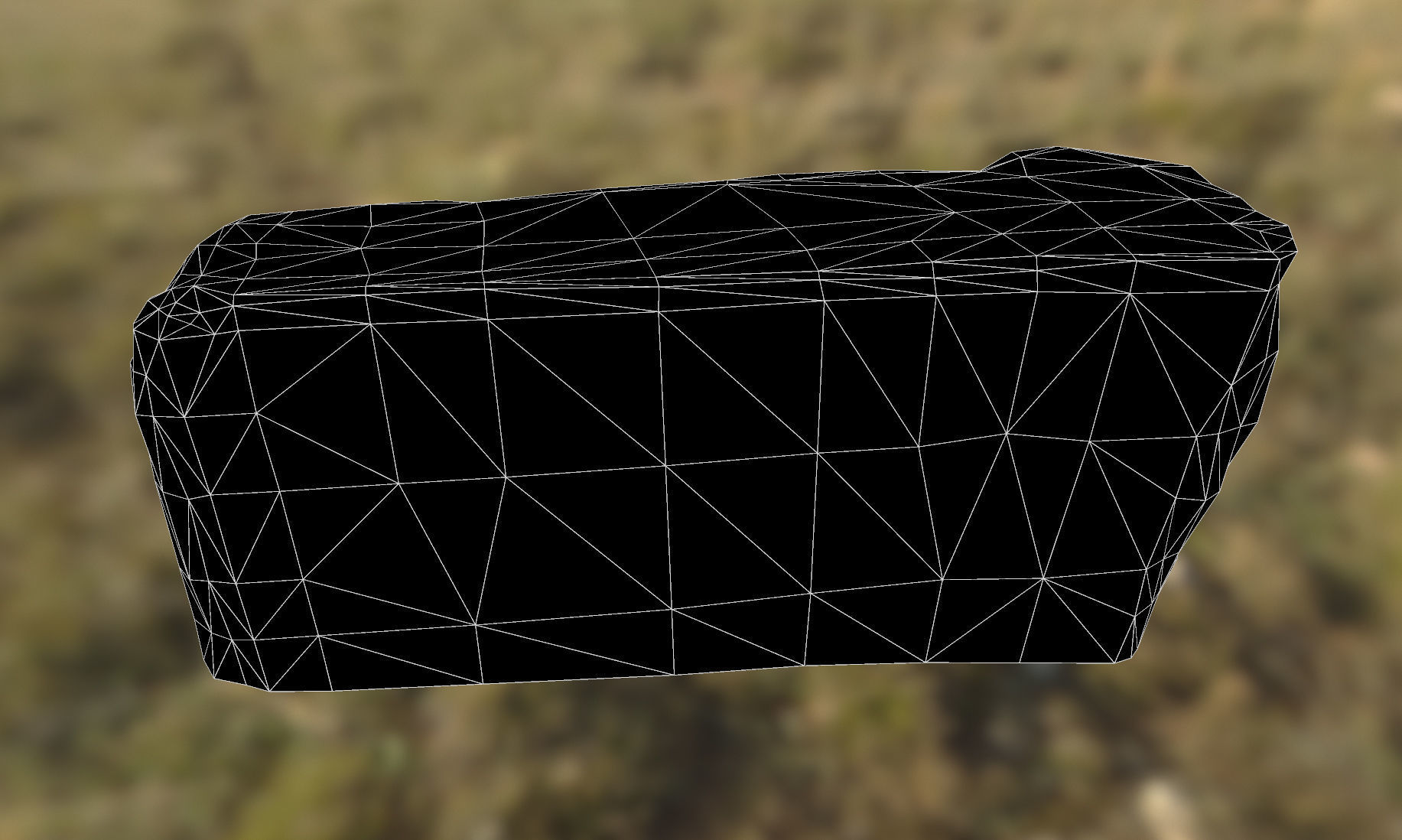 Old Concrete Block Low-poly 3D model_4