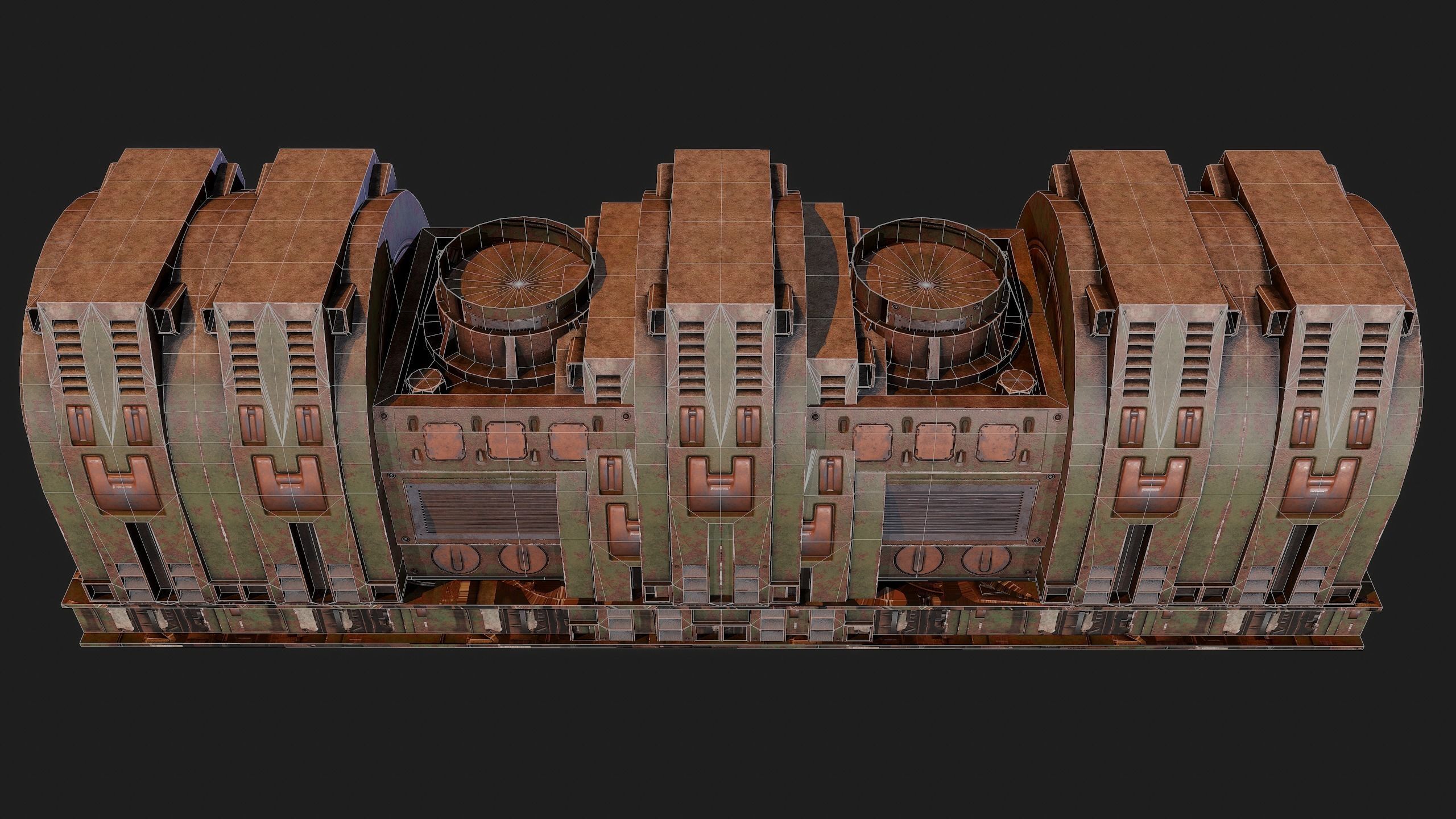 Metal Pump Low-poly 3D model_5