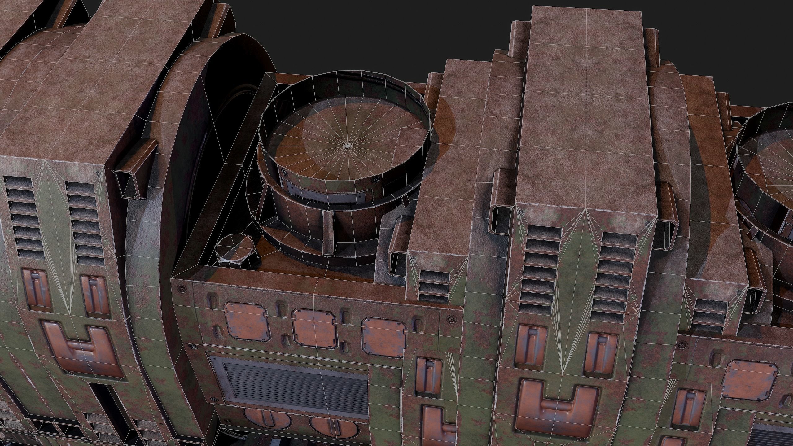 Metal Pump Low-poly 3D model_4