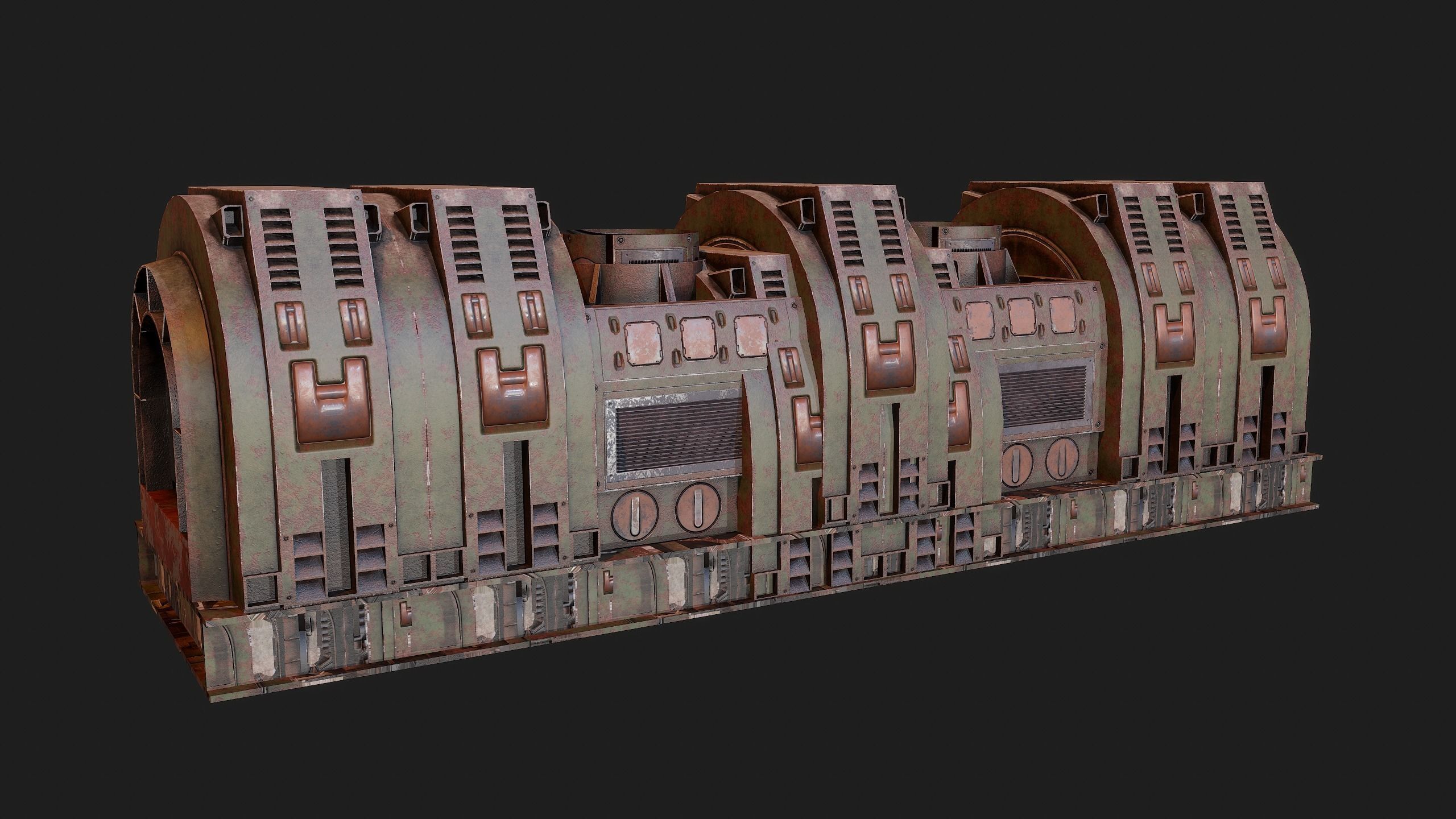 Metal Pump Low-poly 3D model_3