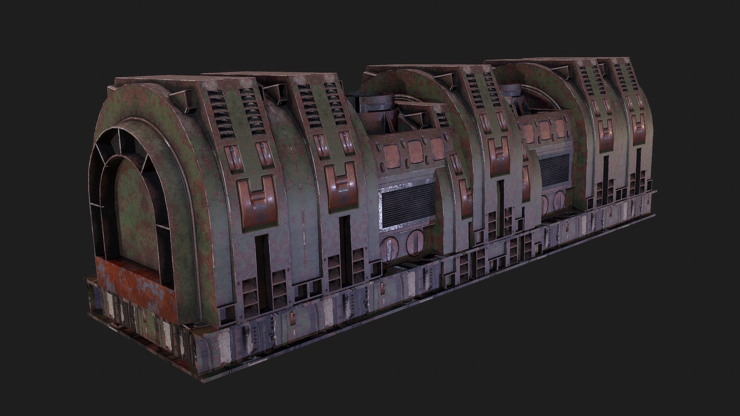 Metal Pump Low-poly 3D model_6