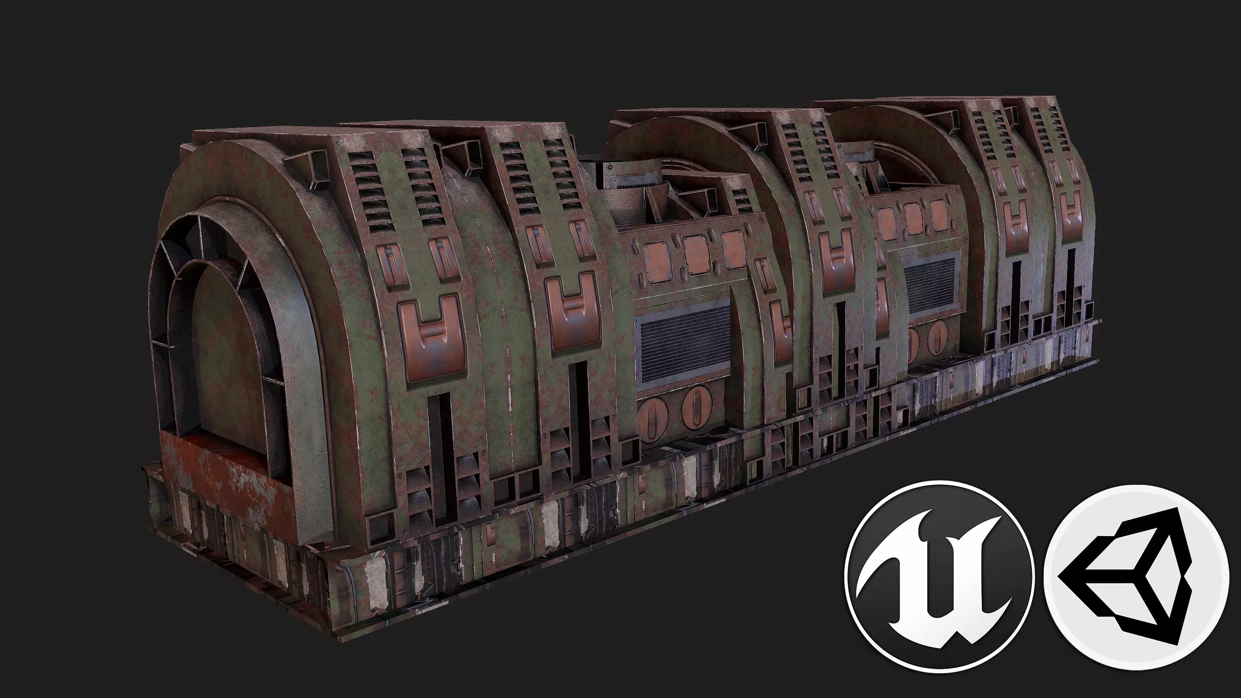 Metal Pump Low-poly 3D model_0