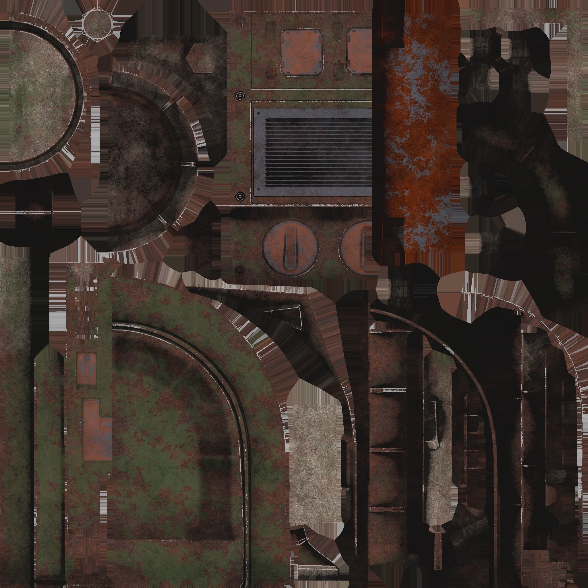 Metal Pump Low-poly 3D model_7