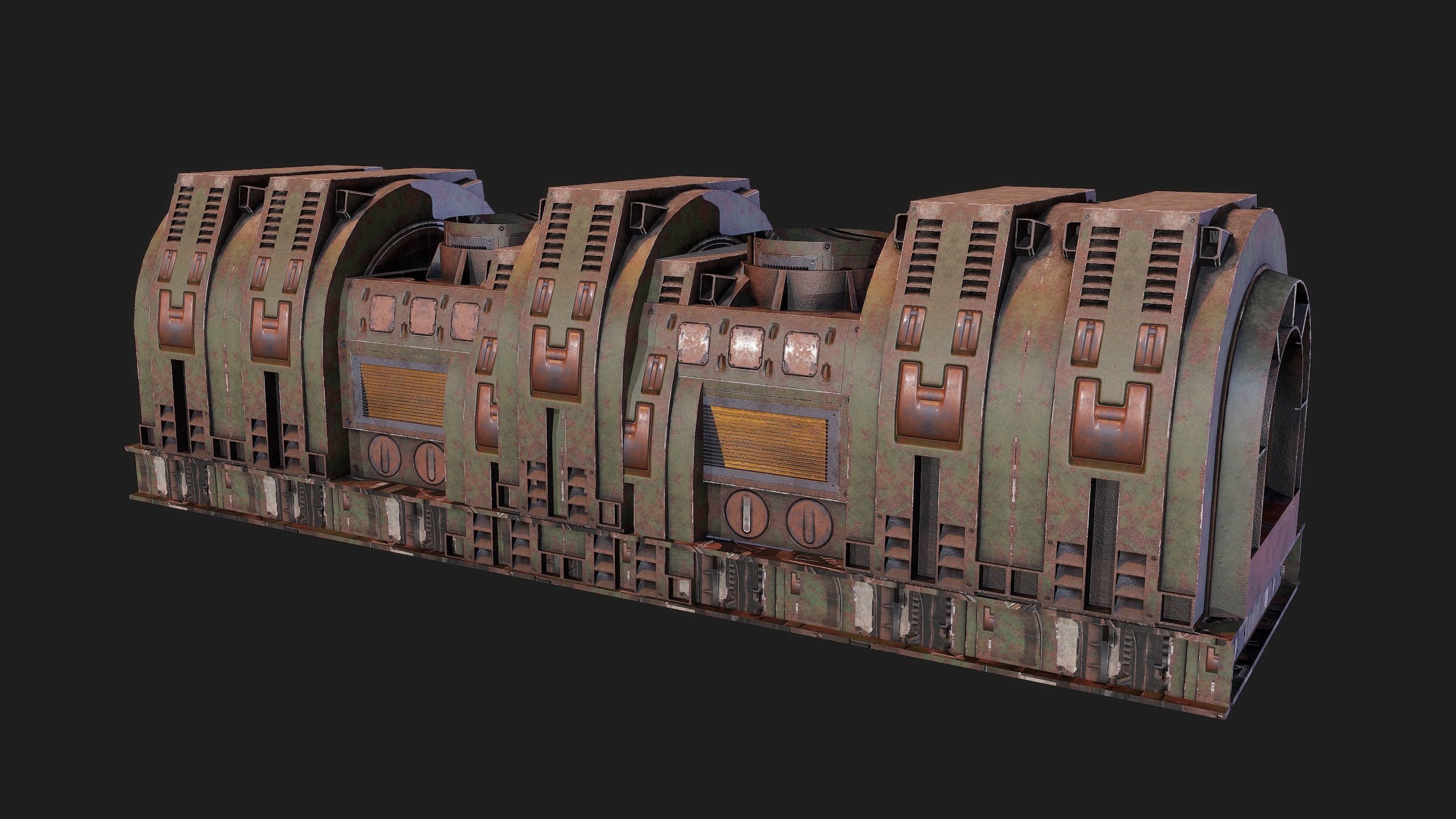 Metal Pump Low-poly 3D model_1