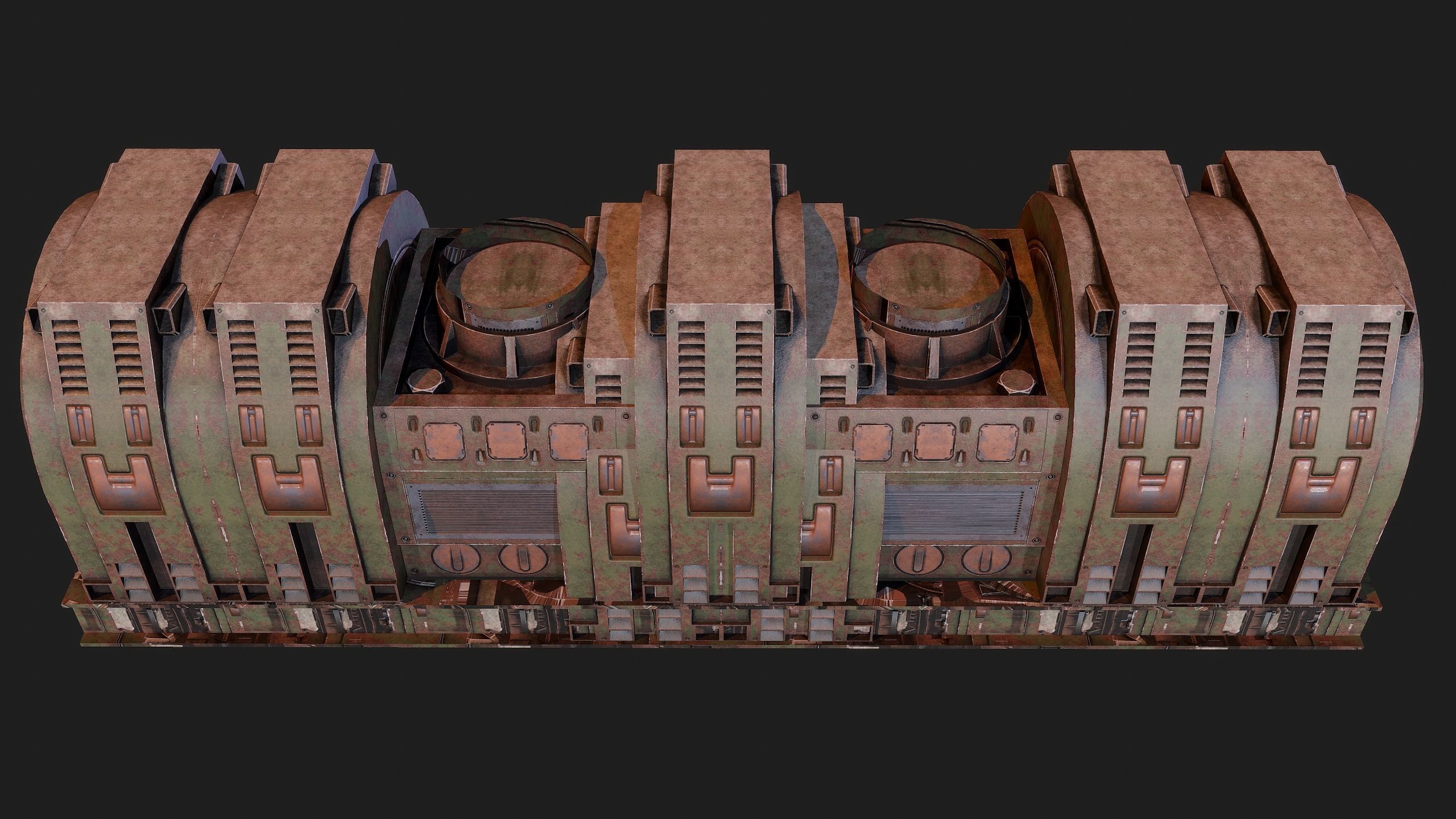 Metal Pump Low-poly 3D model_2